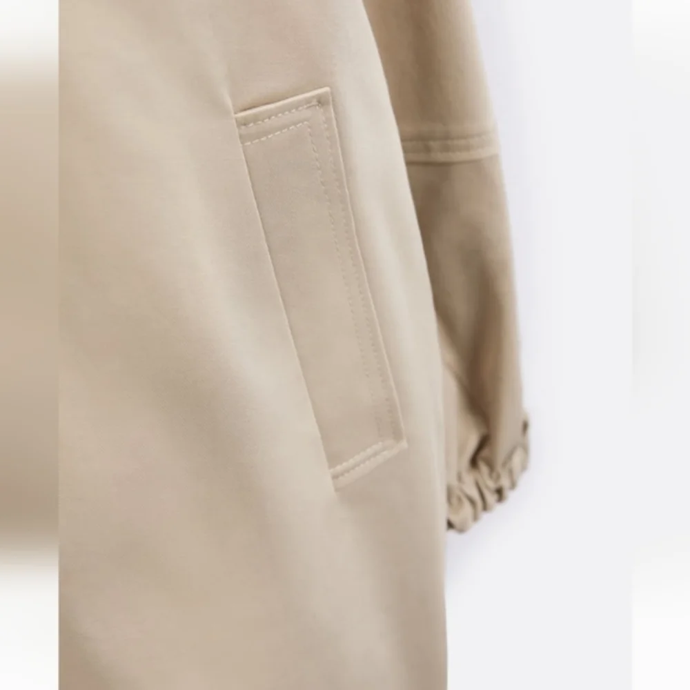 Zara hooded * oversized long camel trench jacket NWT - Picture 12 of 12